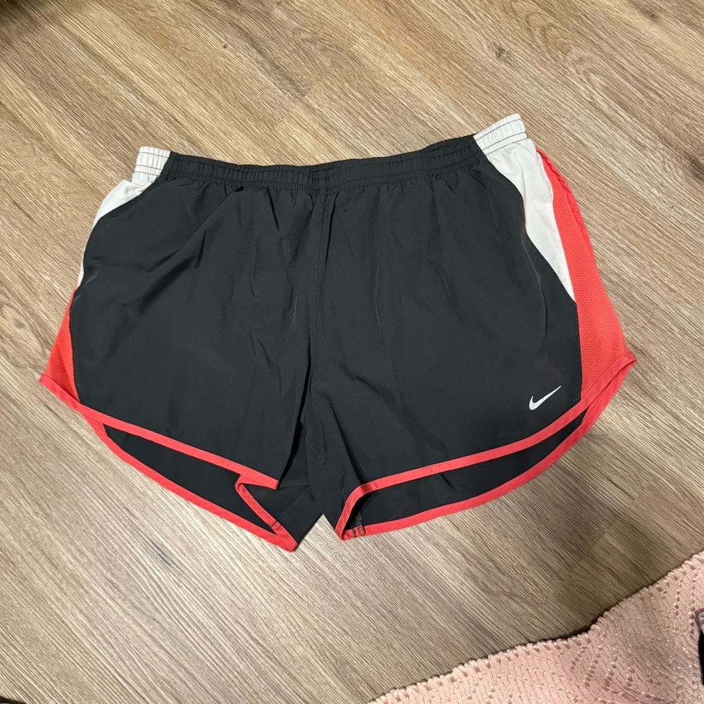 Nike Women's Gray and Pink Running Shorts